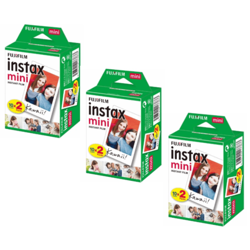 Fuji - 3x Instax Mini Film 20 Shots - 10x2 - Bundle