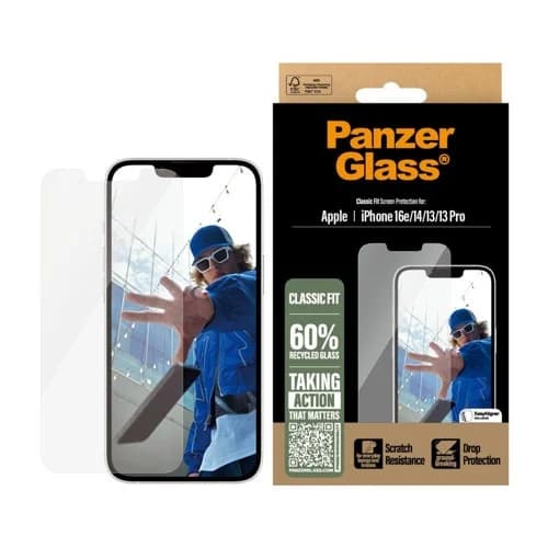 PanzerGlass - Screen Protector Apple iPhone 16e - 14 - 13 - 13 Pro - Classic Fit
